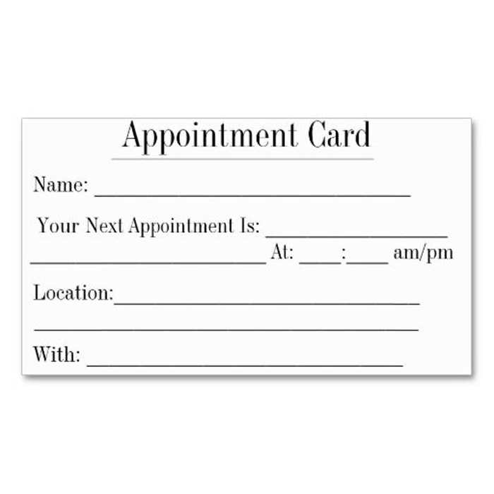 Appointment Cards