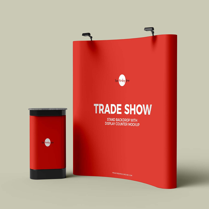 Curved Tension Pop-Up Display