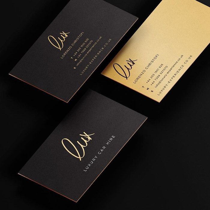 Metallic Business Cards